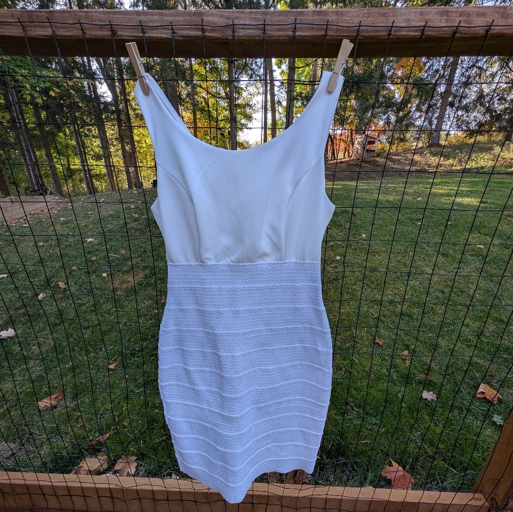 New York & Company White Midi Dress